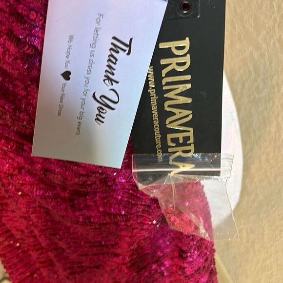 Primavera Couture Women's 0 One Shoulder Pink Sequin Mini Dress Barbiecore New - Picture 7 of 13